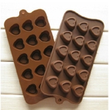 khuôn socola silicon hình trái tim lõm