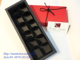 NHC14 - Hộp đựng socola hình chữ nhật 14 ngăn đỏ sang trọng