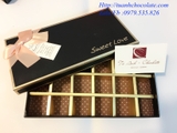 NHC18 - Vỏ  hộp đựng socola hình chữ nhật 18 ngăn