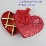 HTN10- Hộp socola hình tim chia 10 ngăn