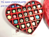 Hộp socola valentine hình tim 27 ngăn
