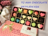 Socola valentine hộp hình chữ nhật 18 ngăn