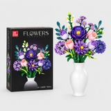 BỘ LẮP RÁP HOA TÍM JIE STAR PURPLE FLOWERS JJ9258 (624 CHI TIẾT)