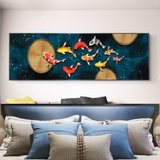 Tranh Canvas - Tranh Panorama Tranh Sắc Màu Đàn Cá SGP 4122219