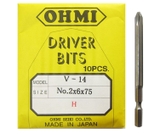 Mũi vít OHMI V-14 No.2x6x50/75/100/120/150/200/250/300