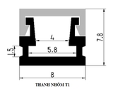 Thanh nhôm cho led T1