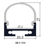 Thanh nhôm cho led T31