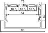 Thanh nhôm cho led TN35