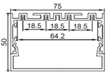 Thanh nhôm cho led TN37