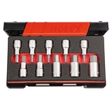BỘ ĐẦU SOCKET LỤC GIÁC 10 CHI TIẾT ĐẦU VUÔNG 1/2 INCH HOLEX 639408