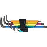 BỘ LỤC GIÁC NHIỀU MÀU WERA HEX-PLUS 9 CÂY THÂN PHỦ ĐEN 05073593001