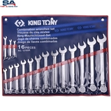 Bộ cờ lê vòng miệng 16 chi tiết hệ inch Kingtony 1216SR