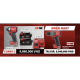 COMBO MILWAUKEE M18 MÁY KHOAN ĐỘNG LỰC M18 FPD2-0  VÀ MÁY VẶN VÍT M18 FID2-0 + 02 PIN M18 B4 + 01 SẠC PIN M12-M18C
