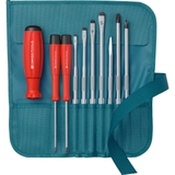 BỘ TUA VÍT 10 CHI TIẾT TRONG TÚI CUỘN MÀU XANH PB SWISS TOOLS PB 8218.PE
