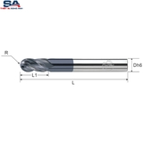 Dao phay cầu hợp kim 4 me CMTéc CEBL4