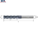 Dao phay hợp kim 4 me dài CMTéc CELFM4