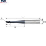 Dao phay cầu côn hợp kim 4me CMTéc CENL4