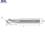 Dao phay nhôm cầu hợp kim CMTéc CEXB2