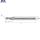 Dao phay cầu nhôm CMTéc CEXBL2