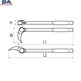 Xà beng nạy điều chỉnh 23x400mm Sata 92573