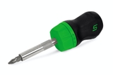 RATCHETING SOFT GRIP STUBBY SCREWDRIVER (GREEN) | SGDMRC11AG | Snap-On | [Hàng Chính Hãng]