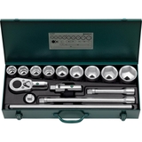 SOCKET SET 3/4 SQUARE DRIVE, 15 PIECES