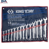 Bộ cờ lê vòng miệng hệ inch 14 chi tiết Kingtony 1214SR