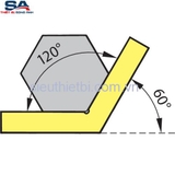 Thước đo góc 120 độ Holex 455800 100X100