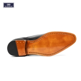 GIÀY OXFORD CAPTOE ĐEN DA THẬT DIOGINI DO07 (39-40-41)