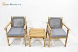 Custom Rope Woven Patio Sofa  OEM Vietnam Manufacturer-CH5268C-3GY