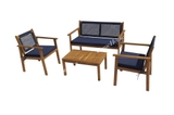 ROPE OUTDOOR SOFA SET WOODEN FRAME -CH13