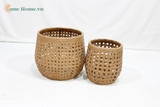 Vietnam Handmade Plastic Rope Planter Basket Factory OEM Supplier-CH4396A-2BR