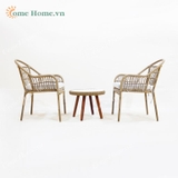 Outdoor Folding Table and Chair Set for Camping and Picnics, Lightweight and Portable-CH5414A-3BR