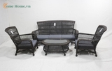Handmade Plastic Rope Woven Sofa Set for Outdoor Living - CH5420A-4BL