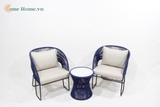 Handwoven plastic rope furniture Sofa – Outdoor Synthetic Wicker Furniture-CH5240A-3BLU