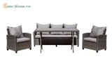 Modern Plastic Wicker Furniture Set for Patio & Garden-CH5245A-4GY