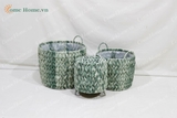 Poly rattan Storage basket, Wicker Basket - CH3865C-3GR