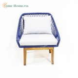 Sofa rope chair with cushion for garden CH5205A-1BLU