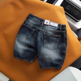 Quần short jean nam Dusty Tailor xanh đậm wash