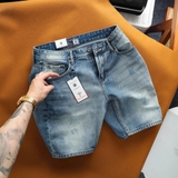 Quần short jean nam Dusty Tailor xanh bạc