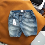 Quần short jean nam Dusty Tailor xanh bạc