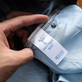 Quần short jean nam Dusty Tailor wash dơ