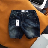 Quần short jean nam Dusty Tailor wash dơ