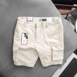 Quần short kaki túi hộp Dusty Tailor màu kem