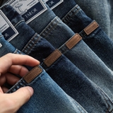 Quần short jean nam Dusty Tailor xanh basic