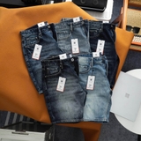 Quần short jean nam Dusty Tailor wash dơ