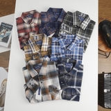 Áo sơ mi Dusty Tailor vải dạ 2 túi màu trắng cafe