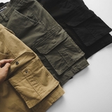 Quần short kaki túi hộp Dusty Tailor màu xám