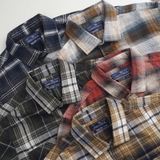 Áo sơ mi Dusty Tailor vải dạ 2 túi màu trắng cafe