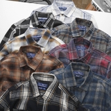 Áo sơ mi flannel Dusty Tailor 2 túi vàng trắng
